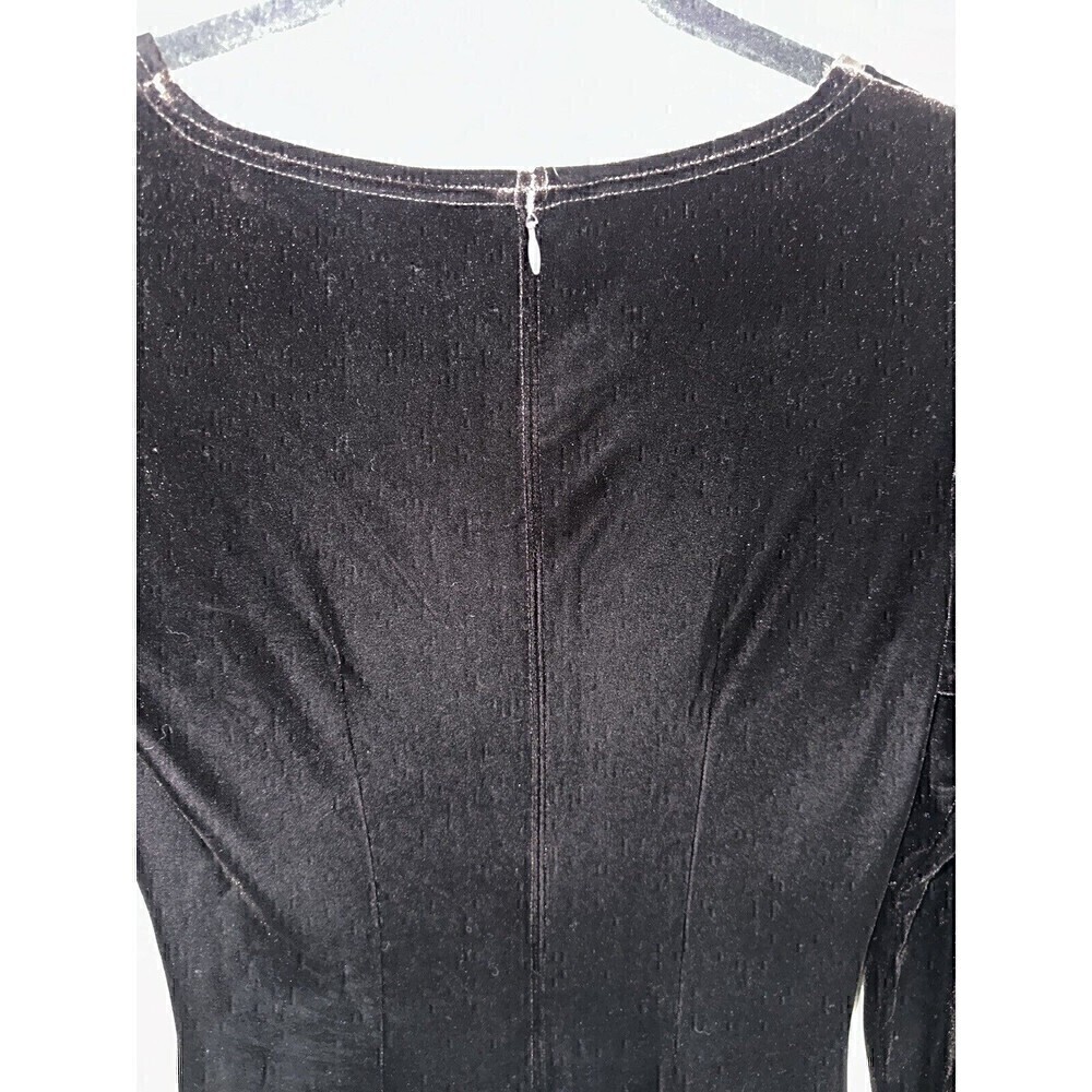 Tadashi Collection Dress Size Small Womens Long Sleeve Purple Velour Jewel Maxi - Picture 5 of 6